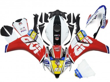 93 Número Blanco & Rojo 2008-2011 Honda CBR1000RR Carenado Moto