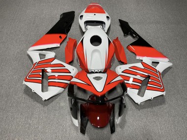 Alas Rojas & Blancas 2005-2006 Honda CBR600RR Carenado Moto