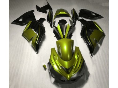 Amarillo Brillante & Negro 2012-2021 Kawasaki ZX14R Carenado Moto