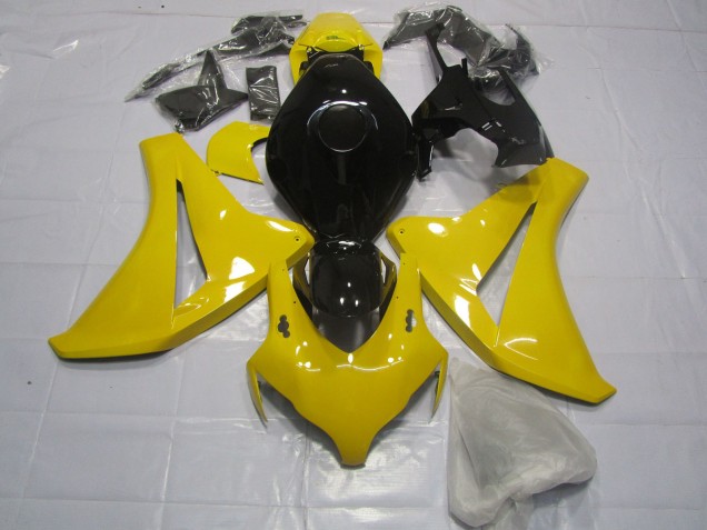 Amarillo Claro & Negro 2008-2011 Honda CBR1000RR Carenado Moto