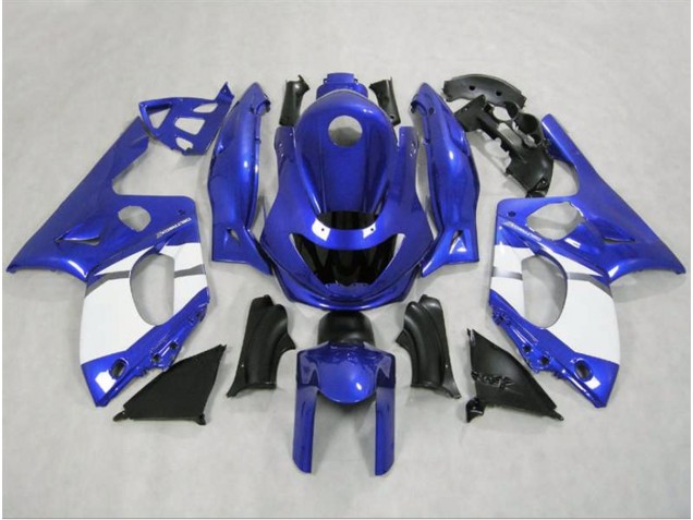 Azul Brillante & Blanco 1998-2007 Yamaha YZF600 Carenado Moto