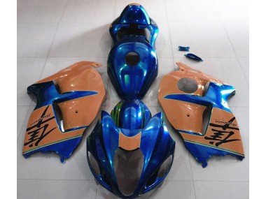 Azul Brillante & Marrón 1997-2007 Suzuki GSXR 1300 Carenado Moto