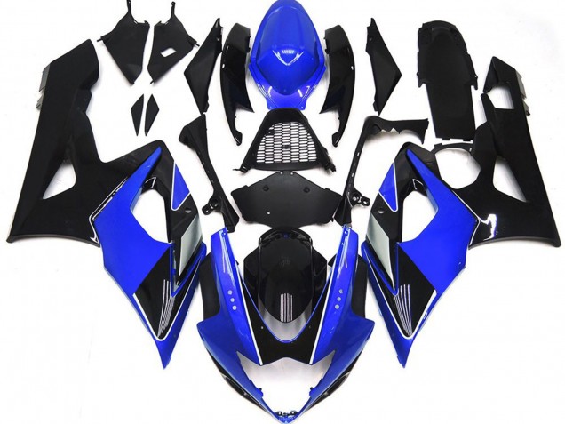 Azul Brillante & Negro 2005-2006 Suzuki GSXR 1000 Carenado Moto