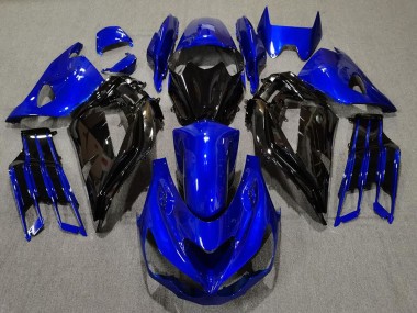 Azul Brillante & Negro 2012-2021 Kawasaki ZX14R Carenado Moto