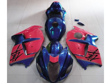 Azul Brillante & Rojo 1997-2007 Suzuki GSXR 1300 Carenado Moto