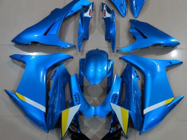 Azul Claro Brillante 2011-2024 Suzuki GSXR 600-750 Carenado Moto