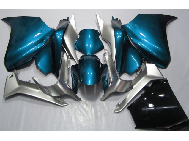 Azul Claro & Plateado 2010-2013 Honda VFR1200 Carenado Moto