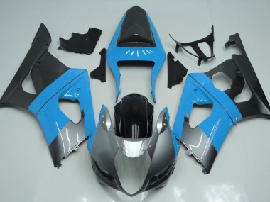 Azul Claro Plateado & Negro 2003-2004 Suzuki GSXR 1000 Carenado Moto