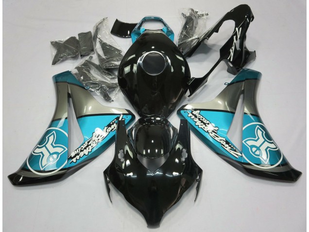 Azul Claro Sobre Negro Personalizado 2008-2011 Honda CBR1000RR Carenado Moto