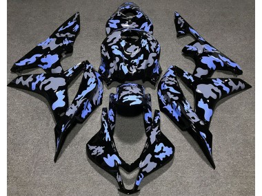 Azul & Gris Camuflaje 2007-2008 Honda CBR600RR Carenado Moto