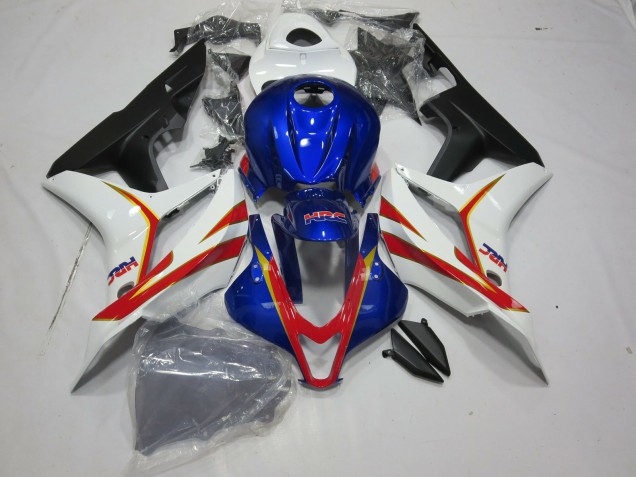 Azul Intenso Blanco & Rojo HRC 2007-2008 Honda CBR600RR Carenado Moto