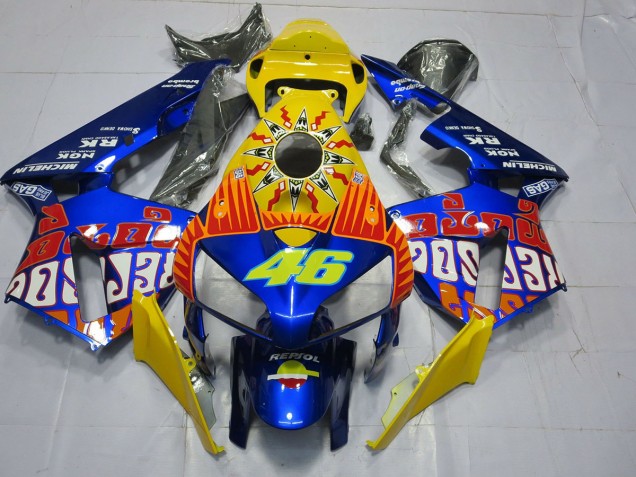 Azul Personalizado Rossi 2005-2006 Honda CBR600RR Carenado Moto