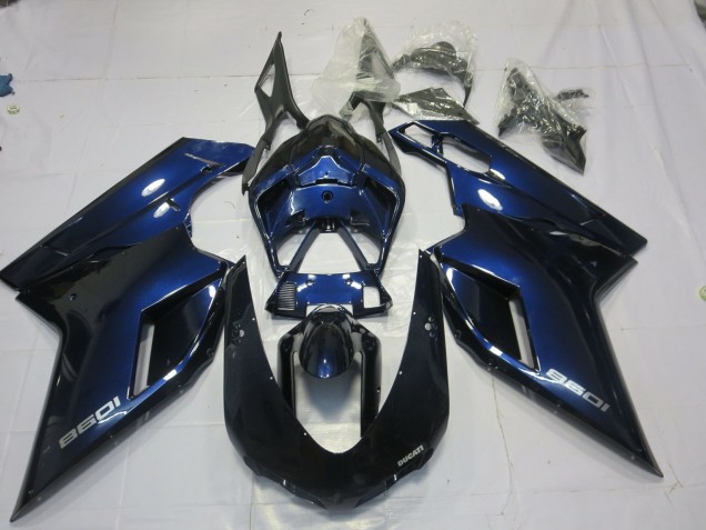 Azul Profundo 2007-2014 Ducati 848 1098 1198 Carenado Moto