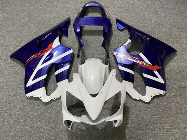 Azul Profundo & Blanco 2001-2003 Honda CBR600 F4i Carenado Moto