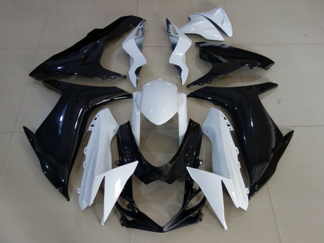 Blanco Brillante & Negro 2011-2024 Suzuki GSXR 600-750 Carenado Moto