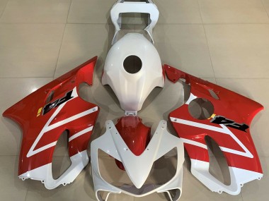 Blanco Brillante & Rojo 2001-2003 Honda CBR600 F4i Carenado Moto