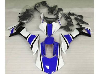 Blanco Brillo Azul & Negro 2015-2019 Yamaha R1 Carenado Moto