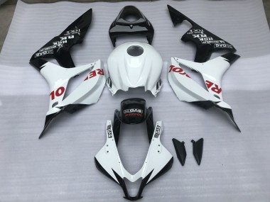 Blanco Brillo & Rojo Repsol 2007-2008 Honda CBR600RR Carenado Moto