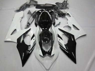 Blanco Negro & Plata 2005-2006 Suzuki GSXR 1000 Carenado Moto