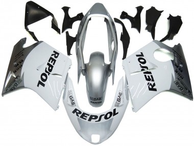 Blanco Plata Repsol 1996-2007 Honda CBR1100XX Carenado Moto