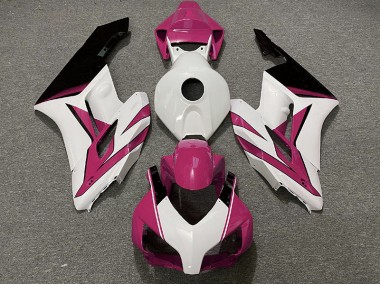 Blanco Rosa & Negro Brillante 2004-2005 Honda CBR1000RR Carenado Moto