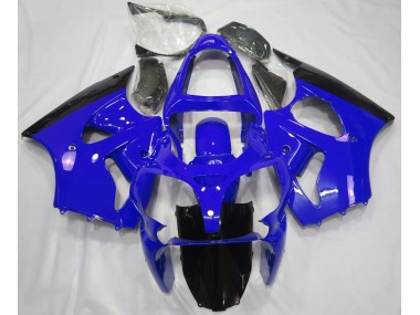 Brillante Azul & Negro 2000-2002 Kawasaki ZX6R Carenado Moto