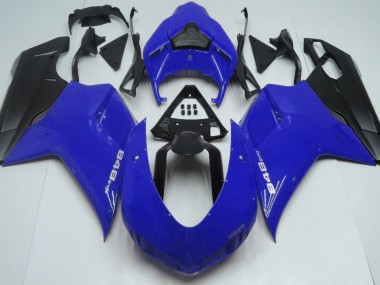 Brillante Azul & Negro 2007-2014 Ducati 848 1098 1198 Carenado Moto