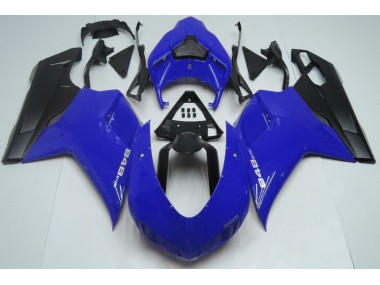 Brillante Azul & Negro 2007-2014 Ducati 848 1098 1198 Carenado Moto