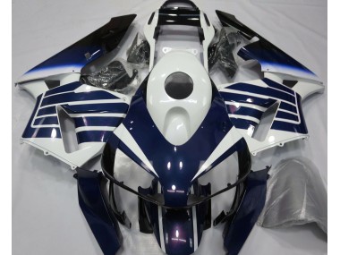 Desvanecimiento Blanco Brillante & Azul 2003-2004 Honda CBR600RR Carenado Moto