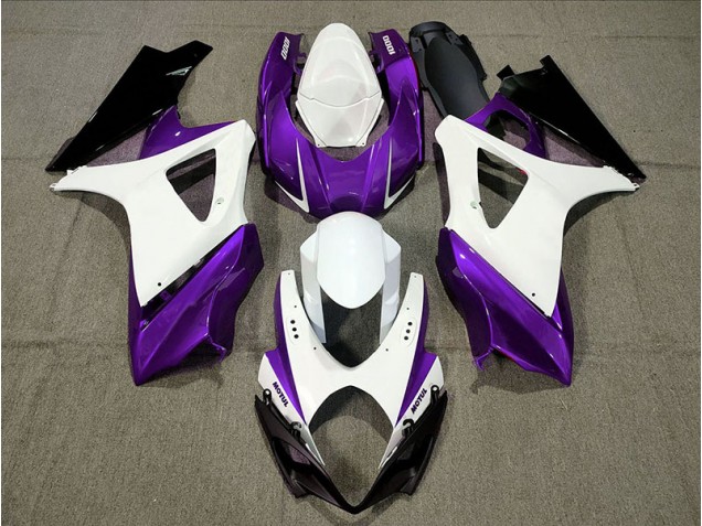 Diseño Personalizado Morado 2007-2008 Suzuki GSXR 1000 Carenado Moto