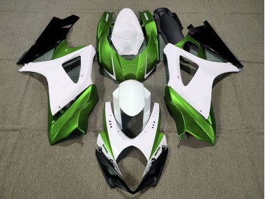 Diseño Personalizado Verde 2007-2008 Suzuki GSXR 1000 Carenado Moto