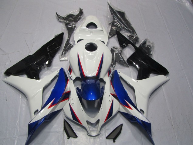 Estilo Azul Blanco OEM 2007-2008 Honda CBR600RR Carenado Moto