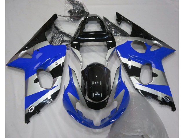 Estilo Azul Plateado OEM 2000-2002 Suzuki GSXR 1000 Carenado Moto