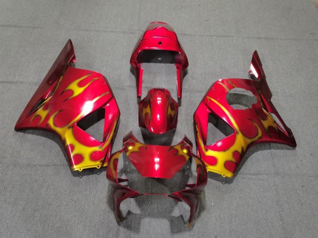 Estilo Rojo & Dorado 2002-2003 Honda CBR954RR Carenado Moto