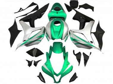 Estilo Verde Brillante & Plateado OEM 2007-2008 Honda CBR600RR Carenado Moto