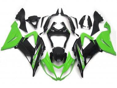 Estilo Vibrante Verde & Negro OEM 2013-2018 Kawasaki ZX6R Carenado Moto