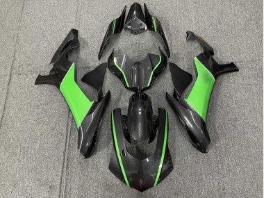 Fibra De Carbono & Verde 2015-2019 Yamaha R1 Carenado Moto