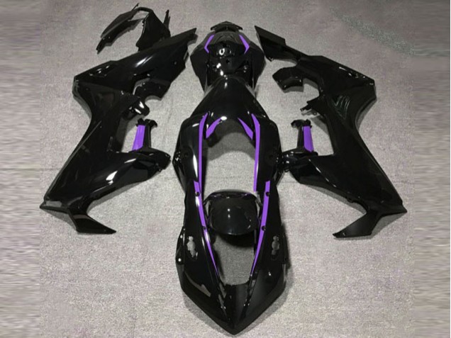 Forro Negro Brillante & Morado 2017-2023 Honda CBR1000RR Carenado Moto