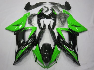 Liso Brillo Negro Verde 2013-2018 Kawasaki ZX6R Carenado Moto