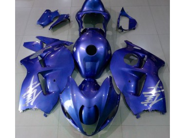 Logotipo Azul Brillante & Plateado 1997-2007 Suzuki GSXR 1300 Carenado Moto