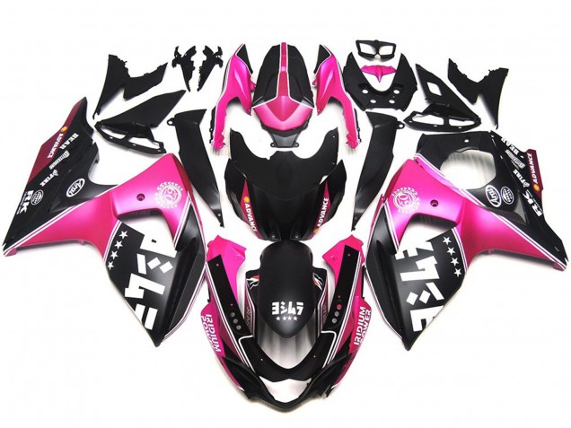 Logotipos Personalizados Rosa Mate 2009-2016 Suzuki GSXR 1000 Carenado Moto