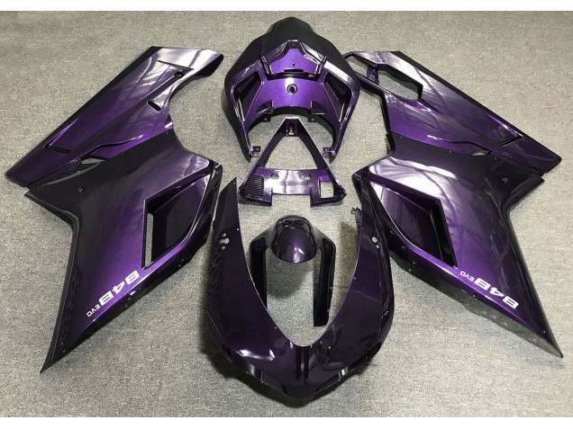 Morado Oscuro 2007-2014 Ducati 848 1098 1198 Carenado Moto