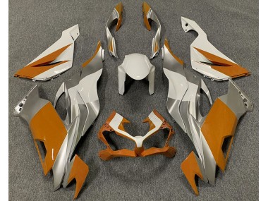 Naranja Blanco & Plata 2019-2023 Kawasaki ZX6R Carenado Moto