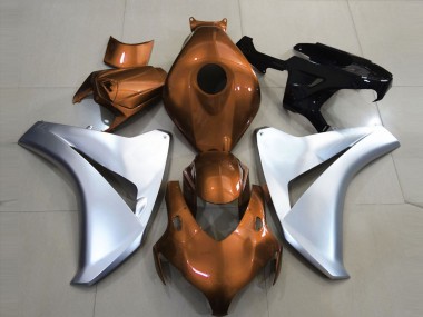 Naranja Brillante & Plata 2008-2011 Honda CBR1000RR Carenado Moto