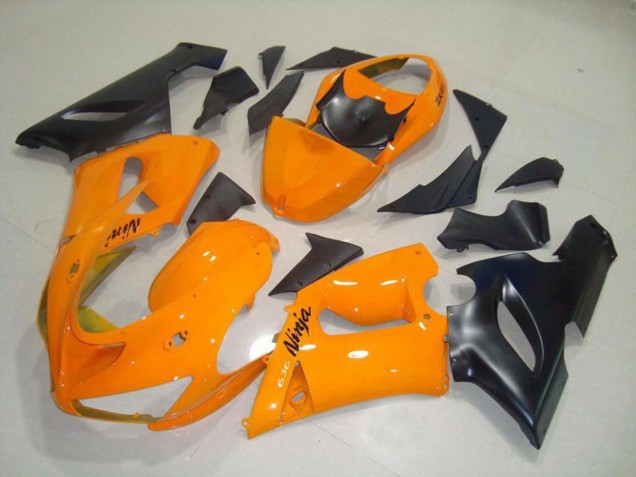 Naranja Negro 2005-2006 Kawasaki ZX6R Carenado Moto