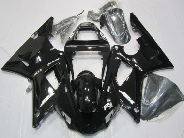 Negro Brillante 2000-2001 Yamaha R1 Carenado Moto