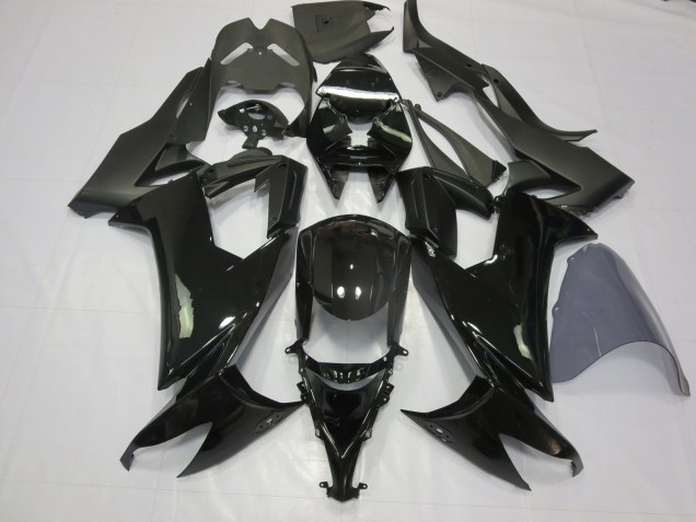 Negro Brillante 2008-2010 Kawasaki ZX10R Carenado Moto