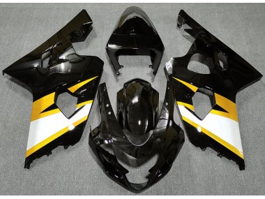 Negro Brillante & Amarillo 2004-2005 Suzuki GSXR 600-750 Carenado Moto