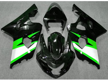 Negro Brillante & Verde 2004-2005 Suzuki GSXR 600-750 Carenado Moto