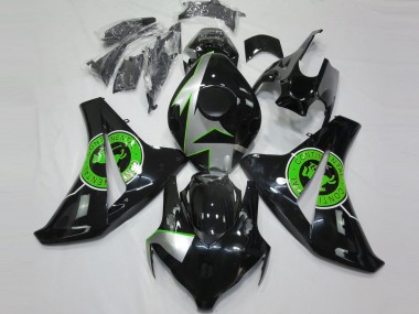 Negro Brillante & Verde 2008-2011 Honda CBR1000RR Carenado Moto